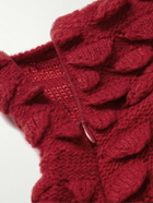 Bottega Veneta - Fish Scale Wool-Blend Mock-Neck Sweater - Red
