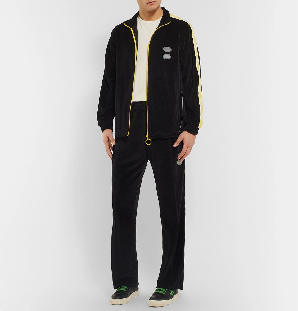 OVO Monogram Velour Track Jacket Black Men's - SS22 - US