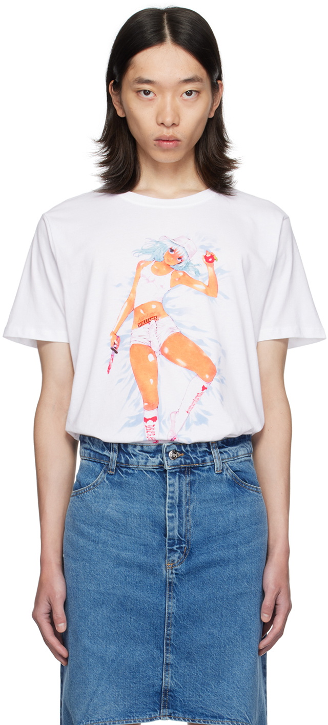 Ashley Williams SSENSE Exclusive Off-White Puppy Kitten T