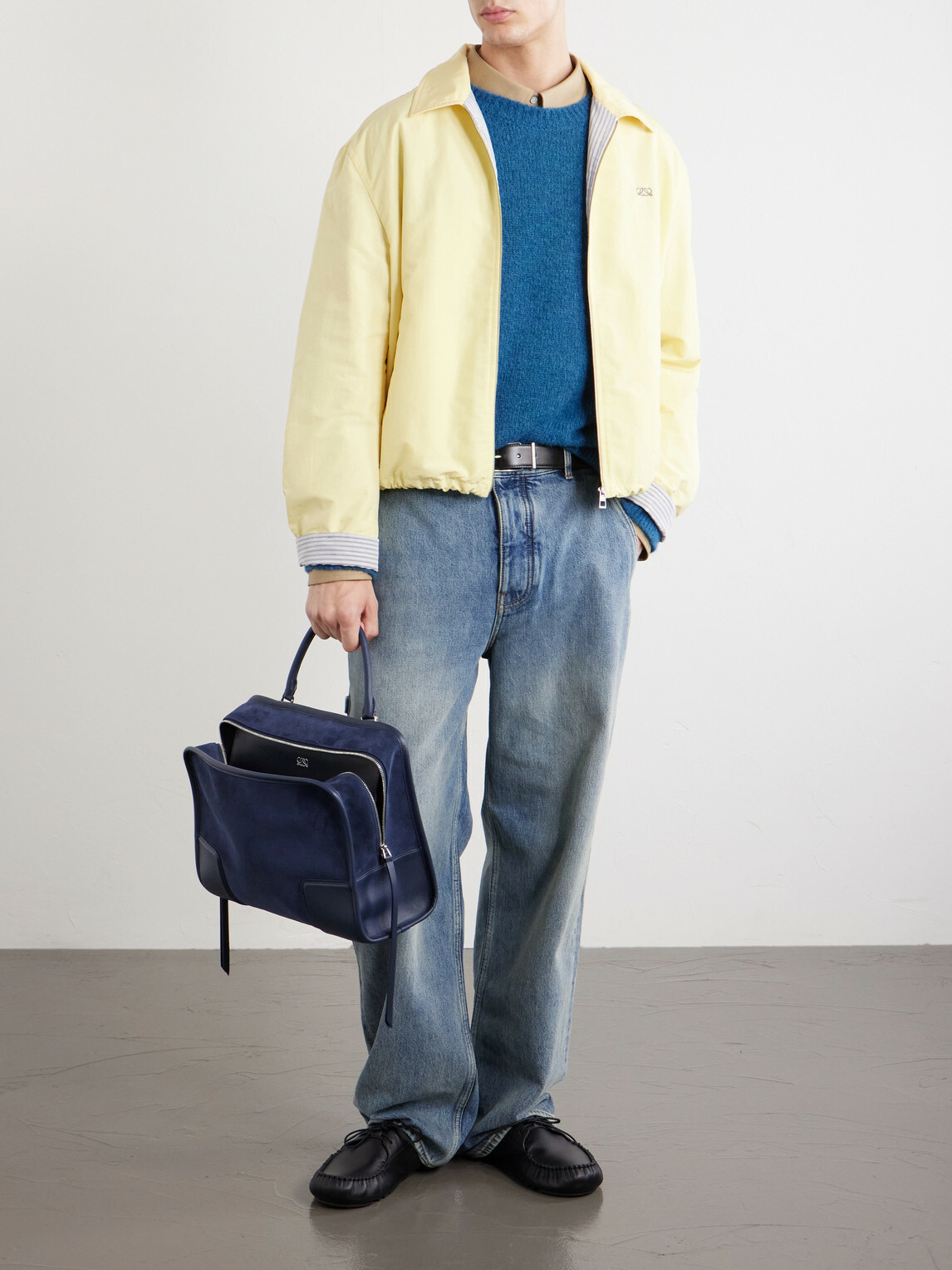 LOEWE - Amazona 180 Leather-Trimmed Suede Tote Bag