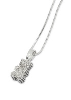 Crystal Haze Nostalgia Bear Silver-plated Necklace - One Size