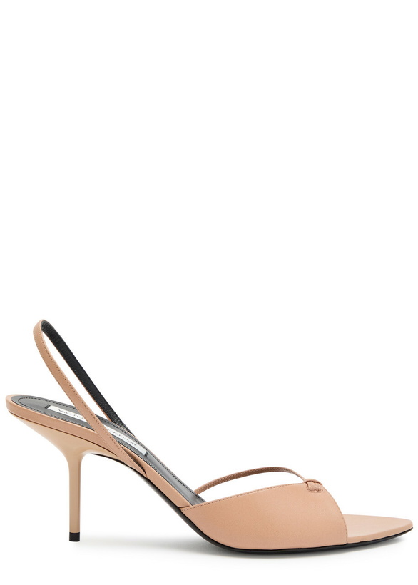 Photo: Victoria Beckham 75 Leather Slingback Pumps Beige