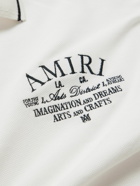 AMIRI - Arts District Logo-Embroidered Cotton-Piqué Polo Shirt - White