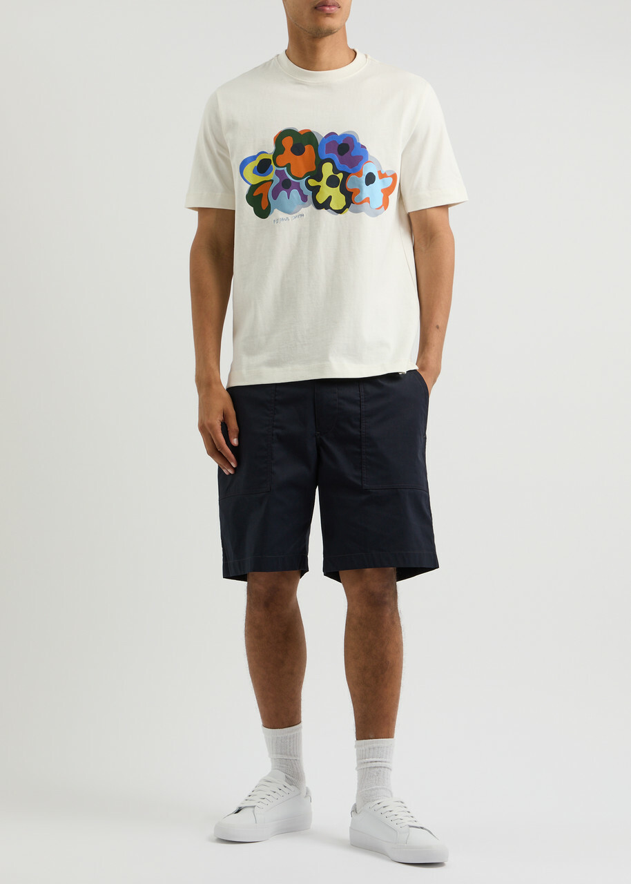 送料関税込 ◆PS by Paul Smith◆ T-SHIRT BLOOM PS Paul Smith Floral-print Cotton T-shirt Ecru PS by Paul Smith