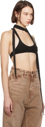 Y/Project Black Multi-Scarf Bralette