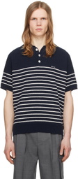 Dunst Navy Striped Polo