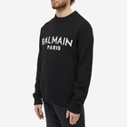 Balmain Men's Paris Crew Knit in Black/White