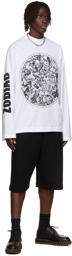 Dries Van Noten White Medium Weight Zodiac Long Sleeve T-Shirt