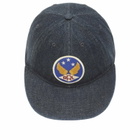RRL Men's Winged Logo Denim Ball Cap in Rinse 