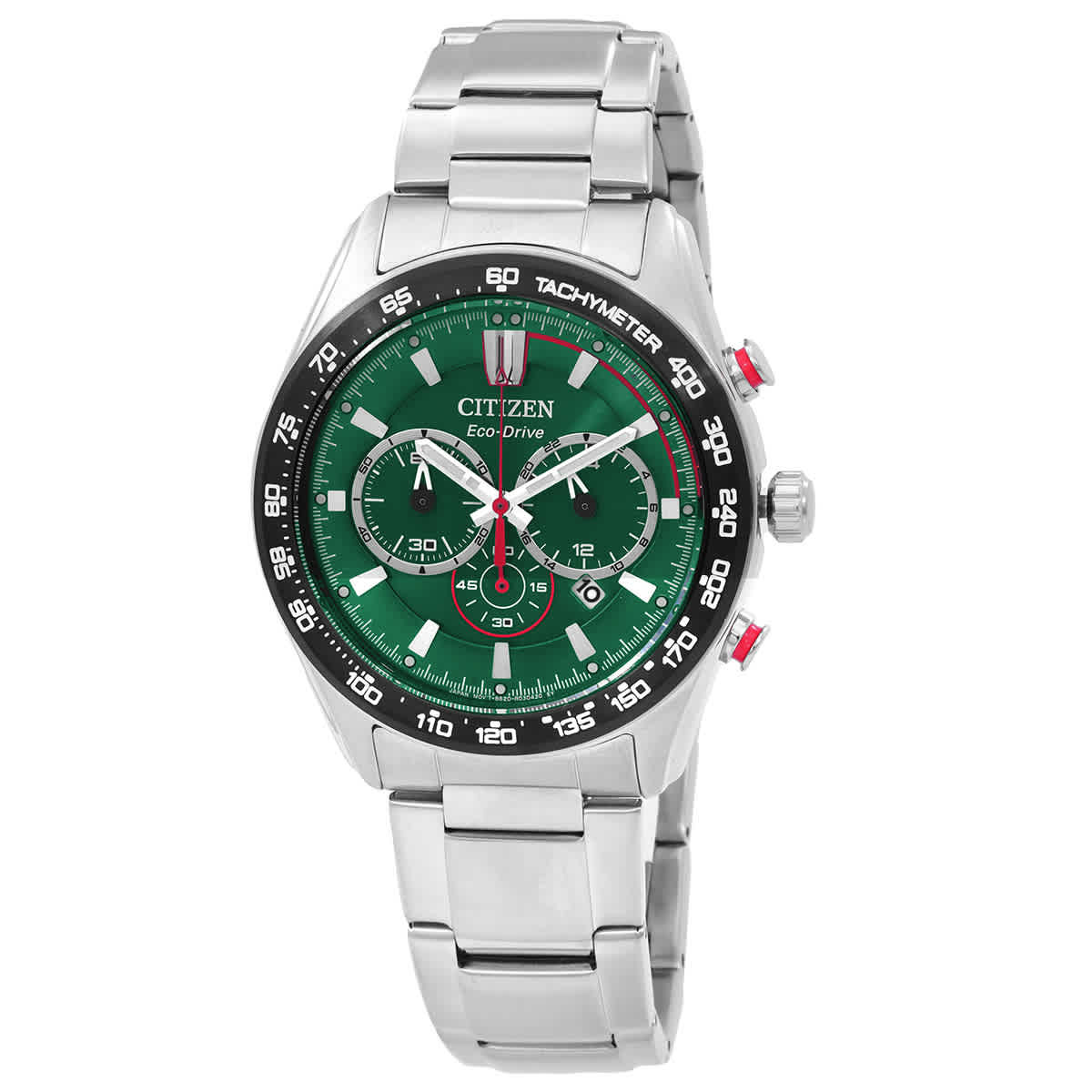 Citizen Chronograph Eco-Drive Green Dial Mens Watch CA4486-82X