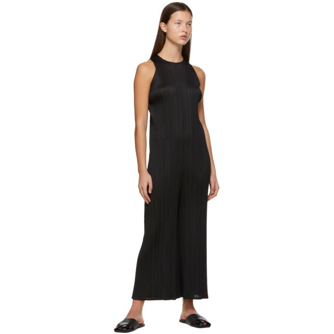 Pleats Please Issey Miyake Black Monthly Colors December Jumpsuit