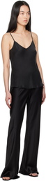 Silk Laundry Black Bias Cut Camisole