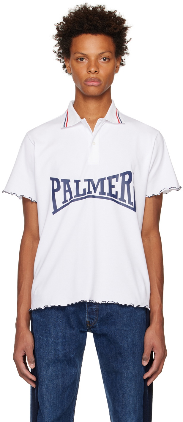 PALMER White Lettuce Edge Polo