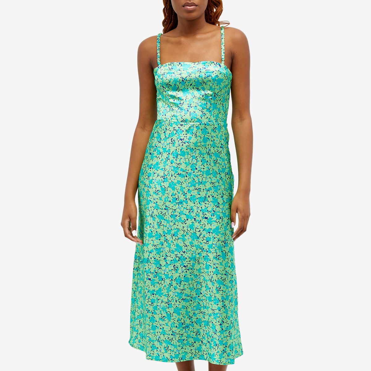 Rotate Women's Midi Slip Dress in Clematis Blue Combi
