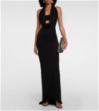 LaQuan Smith Ruched jersey gown