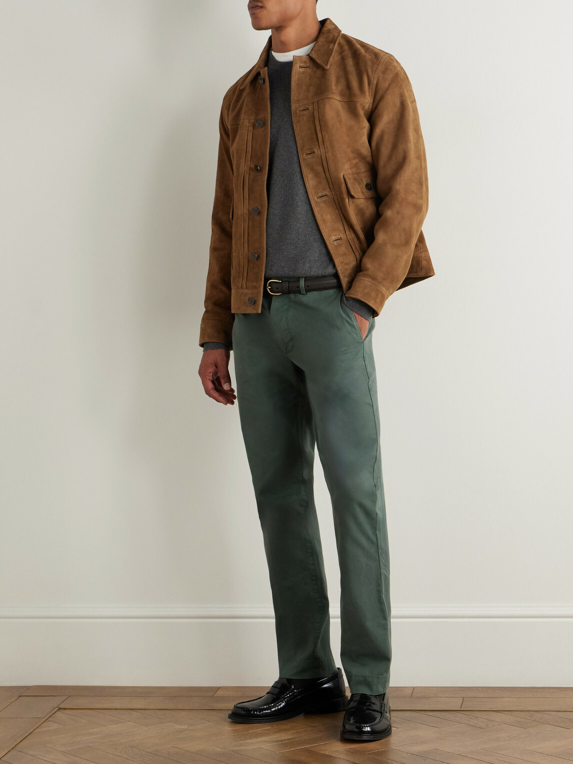 Sid Mashburn - Field Straight-Leg Garment-Dyed Cotton-Twill Trousers - Green