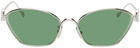 LOEWE Silver Anagram Hexagonal Cat-Eye Sunglasses