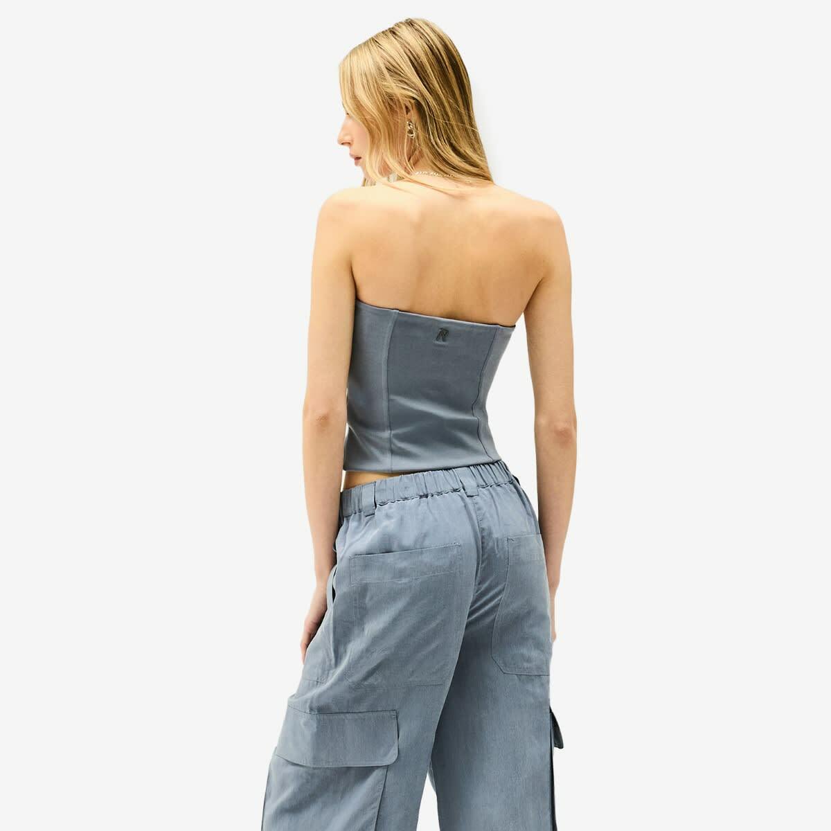 Represent Women's Elevate Strapless Top in Steel Blue