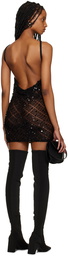 Coperni Black Sequin Minidress