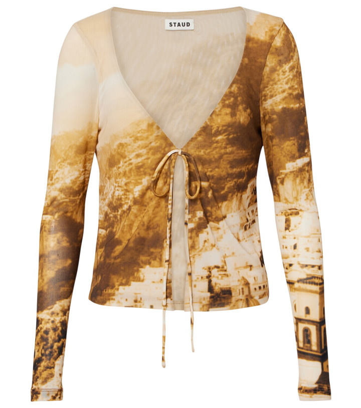 Photo: Staud Avani printed mesh top