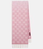 Gucci GG alpaca and wool-blend scarf