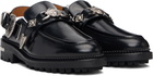 Toga Pulla Black Polished Leather Loafers