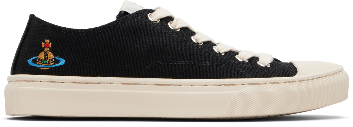 Vivienne Westwood Black Low Top Plimsoll Sneakers