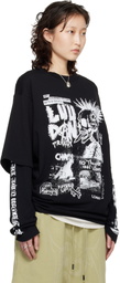 LU'U DAN Black Double Deck T-shirt