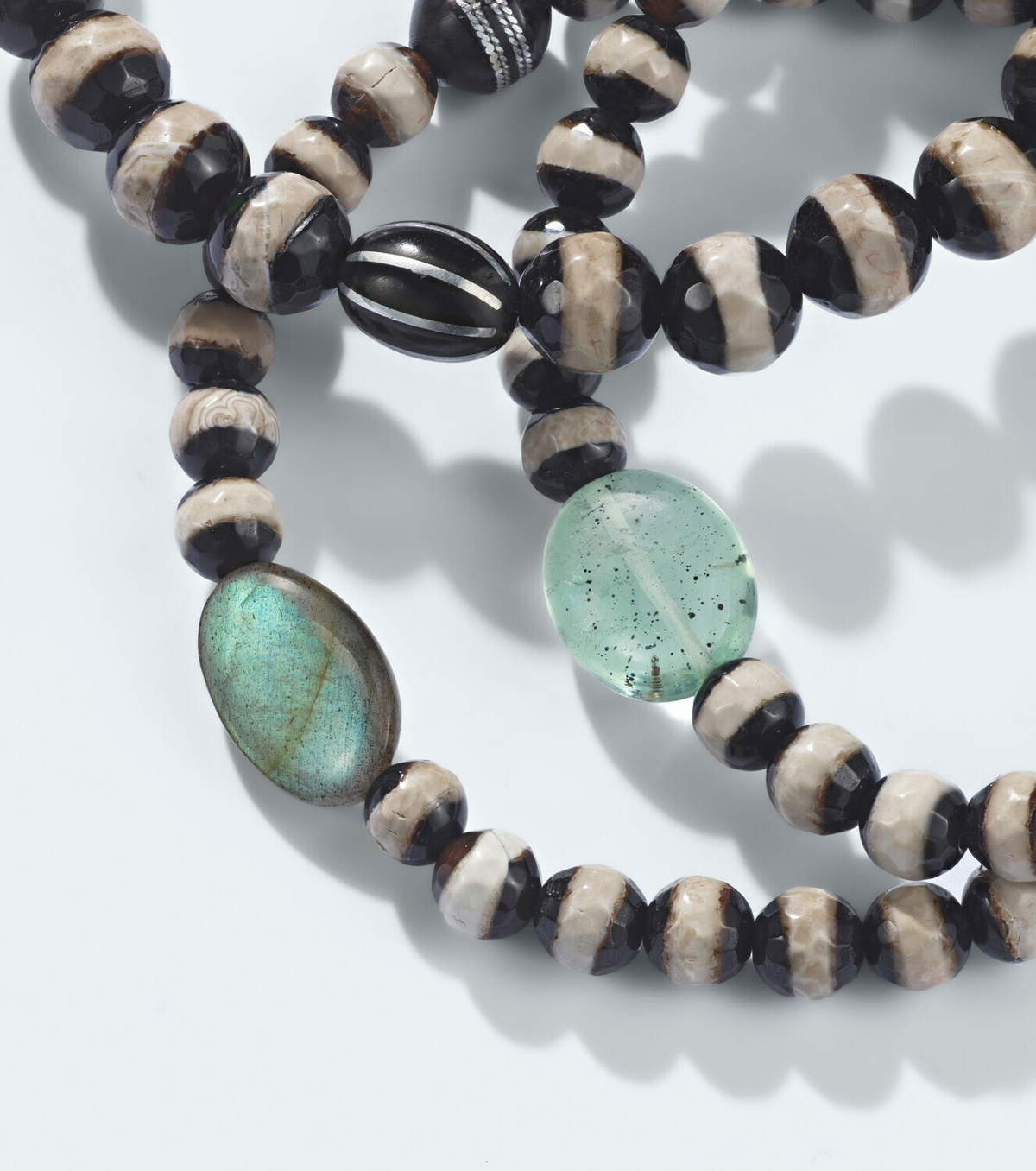 Ileana Makri Set of 3 beaded bracelets with gemstones