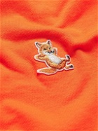 Maison Kitsuné - Chillax Fox Logo-Appliquéd Cotton-Jersey Sweatshirt - Orange