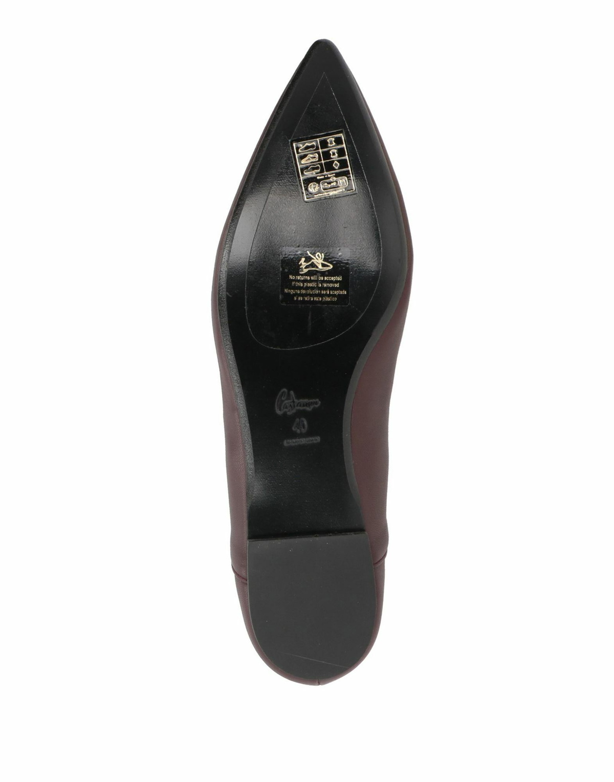 Castañer Womens Ballet flats Burgundy