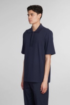 Lanvin Polo In Blue Cotton