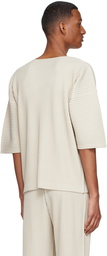 Homme Plissé Issey Miyake Beige Polyester T-shirt