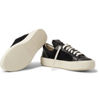 Rhude - RH V1 Full-Grain Leather and Suede Sneakers - Black