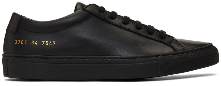 Photo: Common Projects Black Original Achilles Low Sneakers