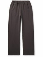 Les Tien - Puddle Straight-Leg Garment-Dyed Cotton-Jersey Sweatpants - Gray