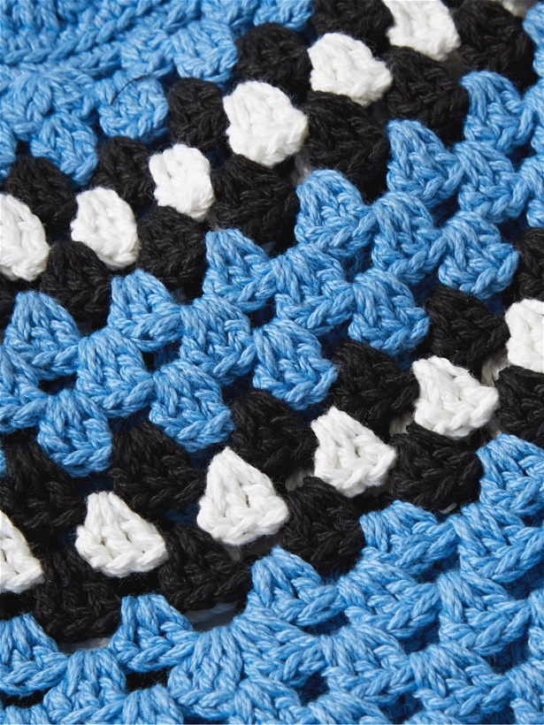 Photo: AMIRI - Striped Crocheted Cotton Bucket Hat
