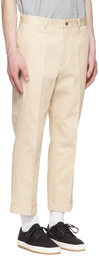 Comme des Garçons Homme Beige Cotton Trousers