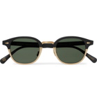 Moscot - Lemtosh-Mac Round-Frame Matte-Acetate And Gold-Tone Sunglasses - Black