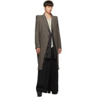 Rick Owens Taupe Oyster Overcoat