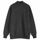 Jamieson's of Shetland Men's Roll Neck Knit in Charcoal