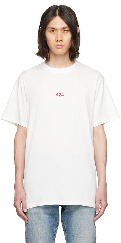 Photo: 424 White Embroidered T-Shirt