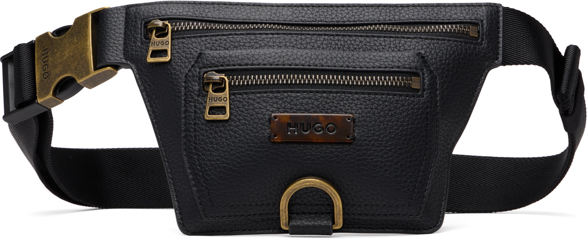 Hugo Black Grained Belt Bag