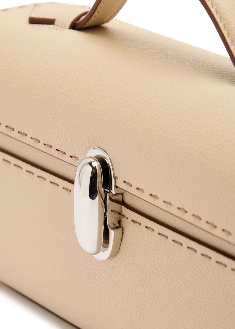 Savette Symmetry Grained Leather Pochette - Beige - One Size