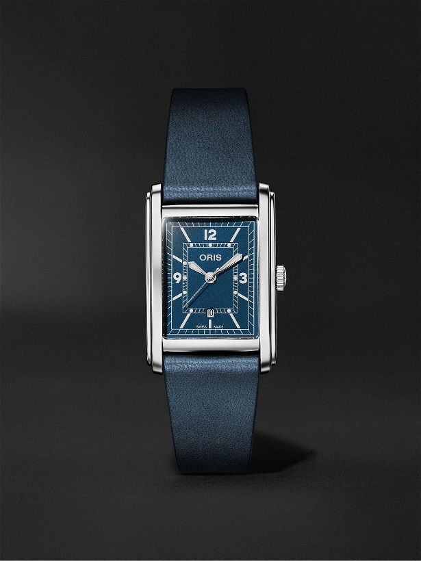 Photo: Oris - Rectangular Automatic 25.5mm Stainless Steel and Leather Watch, Ref. No. 01 561 7783 4065-07 5 19 17