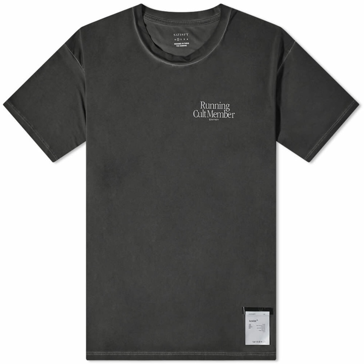 Photo: Satisfy Men's AuraLite Running Cult Member T-Shirt in Washed Black