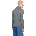 Jil Sander Gray LS Zip Polo