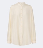 The Row Lula silk satin shirt