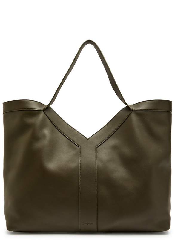Photo: Saint Laurent Y Leather Tote bag - Dark Brown - One Size