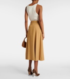 Veronica Beard Arwen linen-blend midi skirt